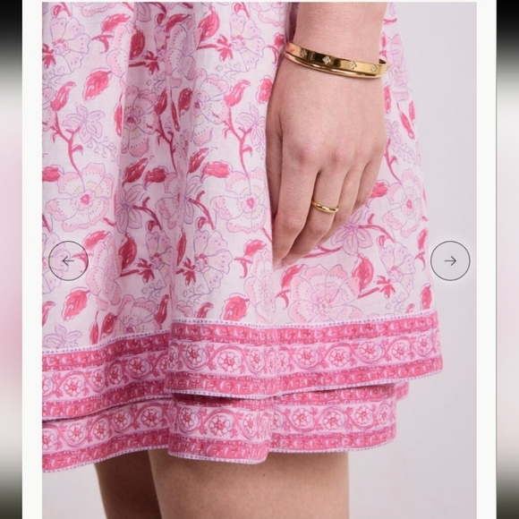 Vineyard Vines Nora Pintuck Dress, Size S, Pink, White & Purple - Picture 5 of 11